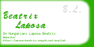 beatrix laposa business card